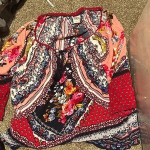 Bila Multicolor Floral and Paisley Dress